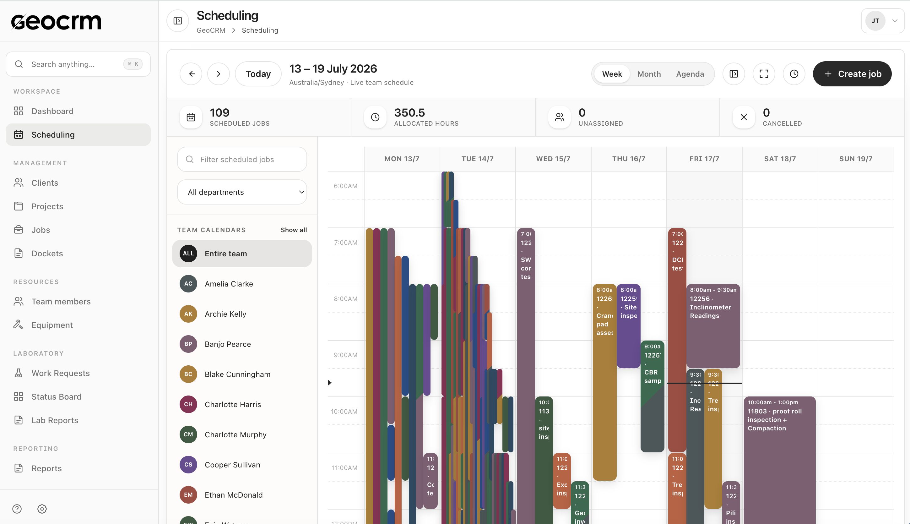 Run every geotechnical project from schedule to report.